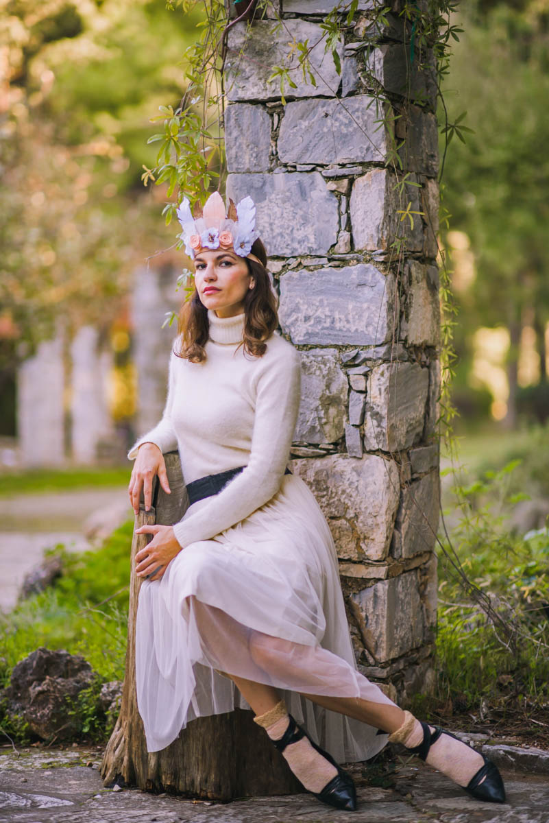 latrakia, handmade felt crowns, fairies